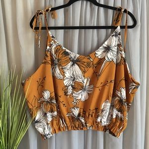 Floral cropped cami